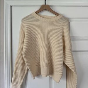 Elodie Cropped Ribbed Mock Neck Sweater